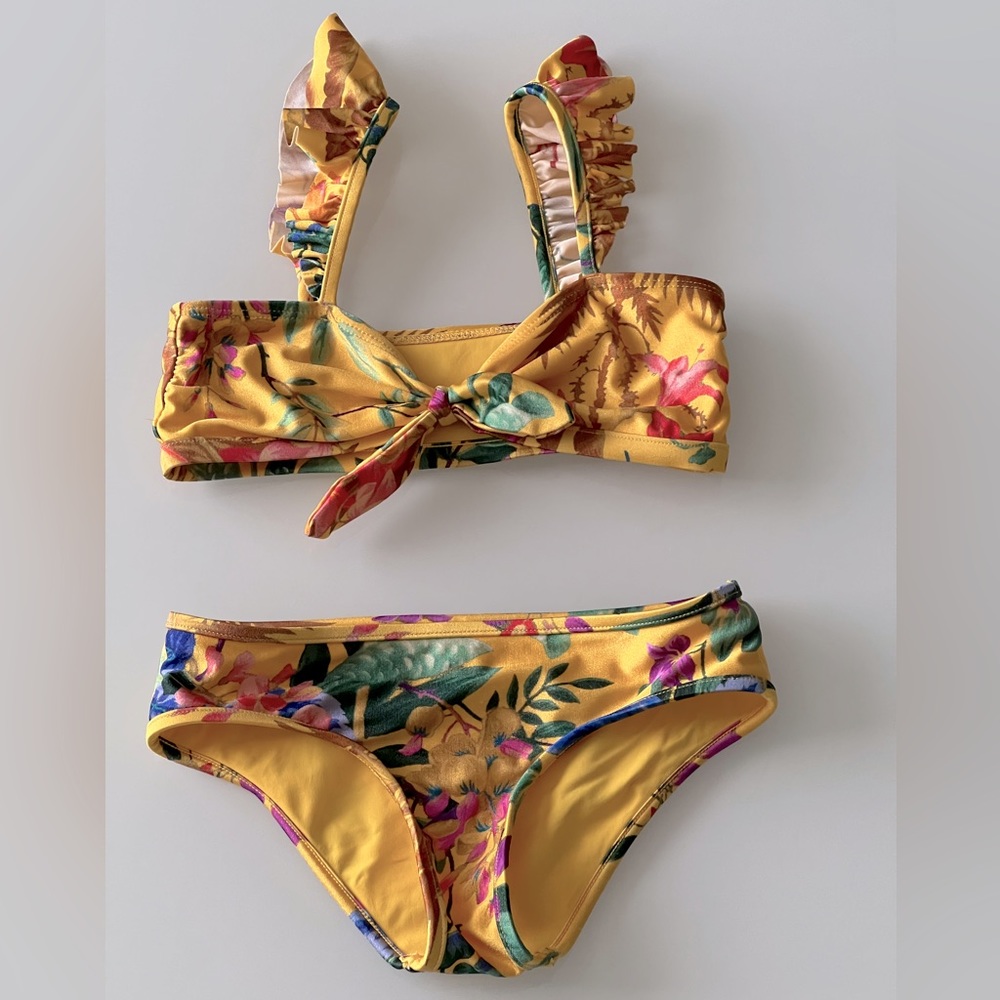Zimmermann RAIE TRIM TIE FRONT BIKINI Sz8
